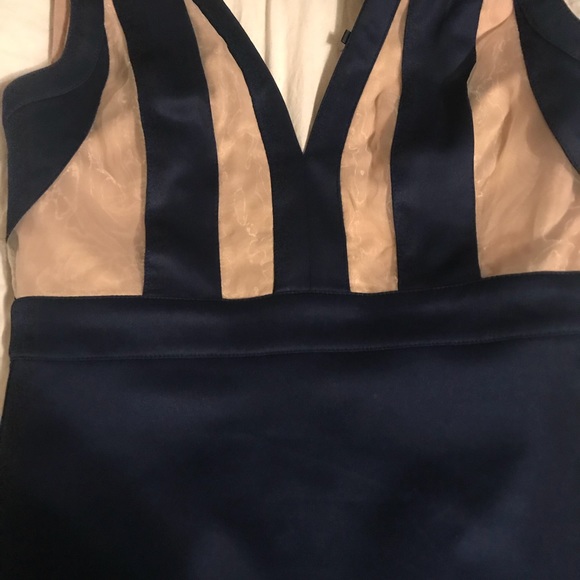 Royal blue and nude dress, worn once to an event. - Picture 5 of 5